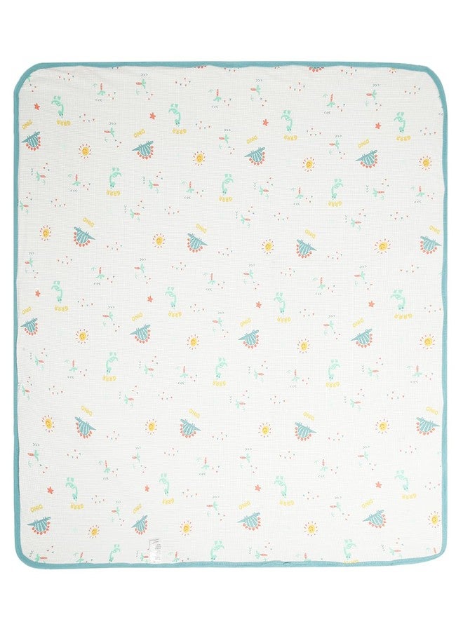 Mi Arcus Knitted Printed Premium 100% Cotton Ultra-Soft Blanket for Baby Boys Girls 0-12 Months, 85x85 cm - Multicolor - Image 3