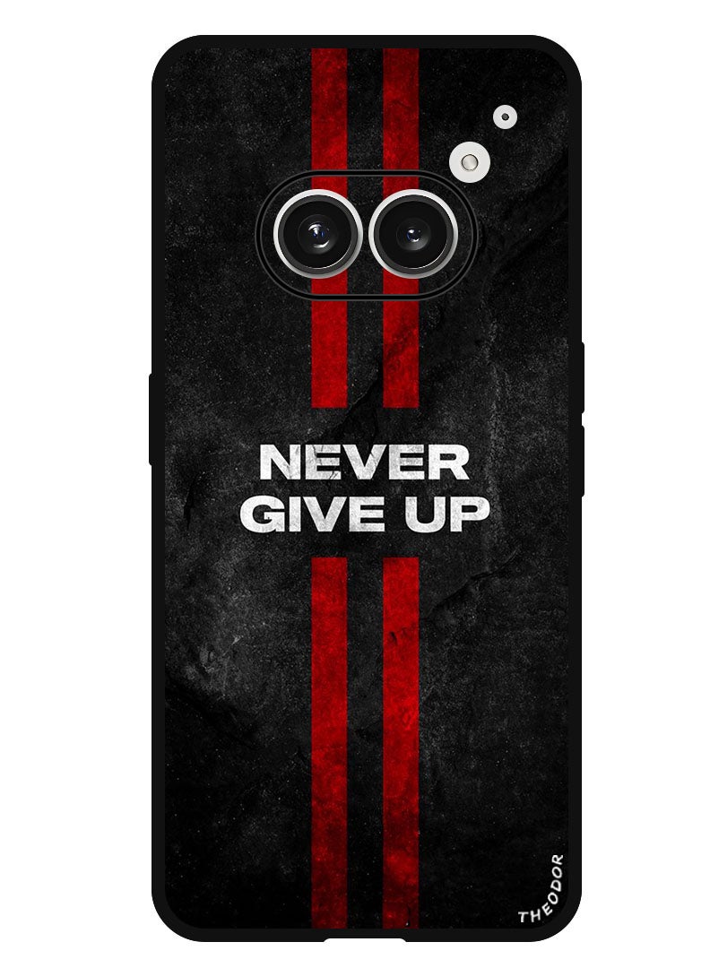 Theodor Protective Case Anti Scratch Shock Proof Bumper Cover For Nothing Phone (2a) Never Give up stripes - Image 1