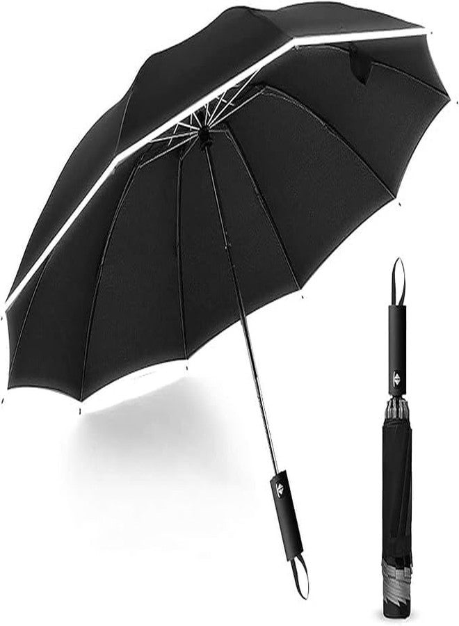 BlizzCart UPF 50+ UV Protection Travel Umbrella - Automatic on/off, Folding and Portable, Compact, Windproof, Lightweight, Sunscreen Umbrella With Reflective Strip for Men and Women Multicolor - Image 1
