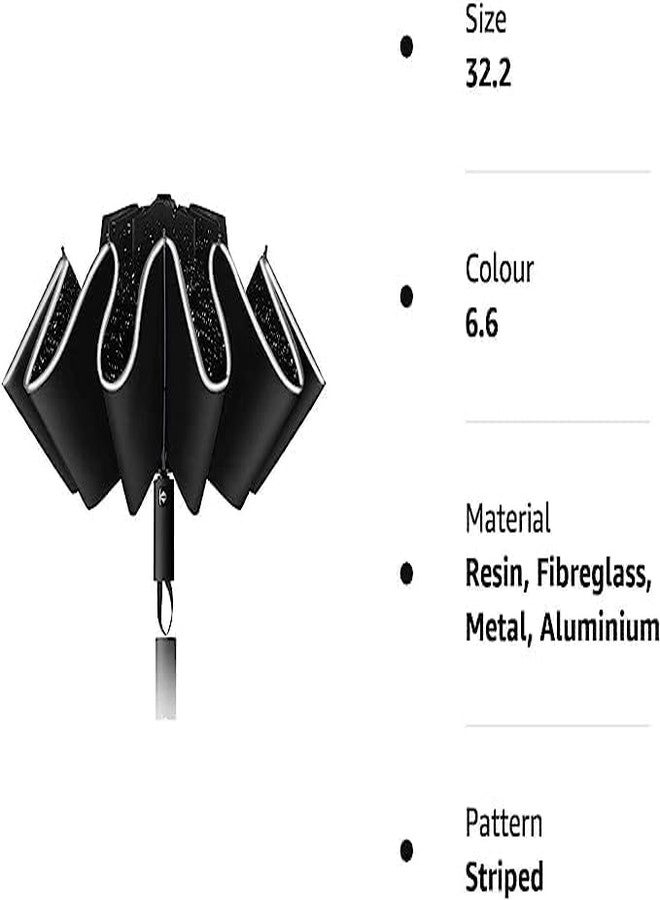 BlizzCart UPF 50+ UV Protection Travel Umbrella - Automatic on/off, Folding and Portable, Compact, Windproof, Lightweight, Sunscreen Umbrella With Reflective Strip for Men and Women Multicolor - Image 4