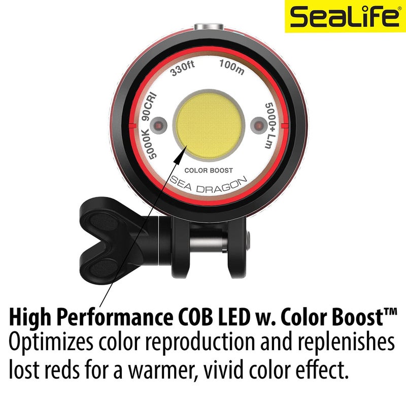 SeaLife Sea Dragon SL680 5000 Underwater Lighting Set - Sea Dragon 5000 Photo/Video Light Head with Color Boost, Protective Neoprene Sleeve, Adapters, and Accessories - Image 5