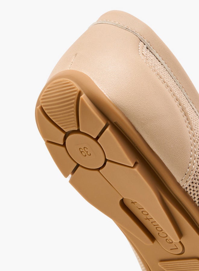 Le Confort Textured Slip-On Loafers with Metal Trim - Image 5