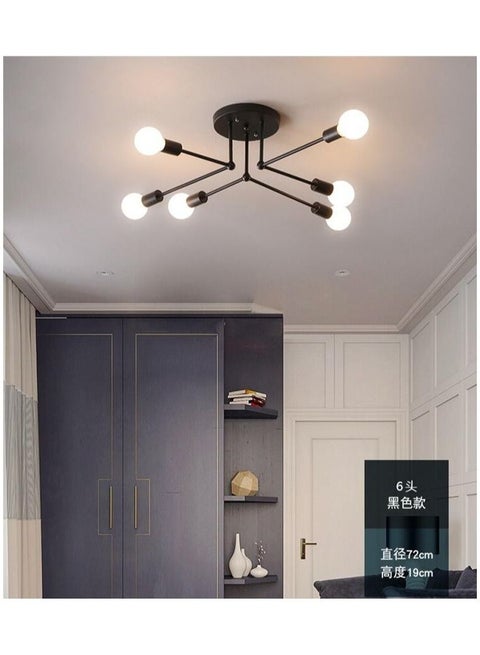 Modern Black Chandelier Ceiling Light LED For bedroom living Room Molecular Lamp Indoor Lights Fixture, without bulbs