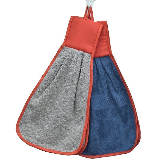 DRYHUG DRYHUG Microfibre Hand Towels with Hanging Ties 30 x 40 cm Set of 4 Multicolour - Image 3