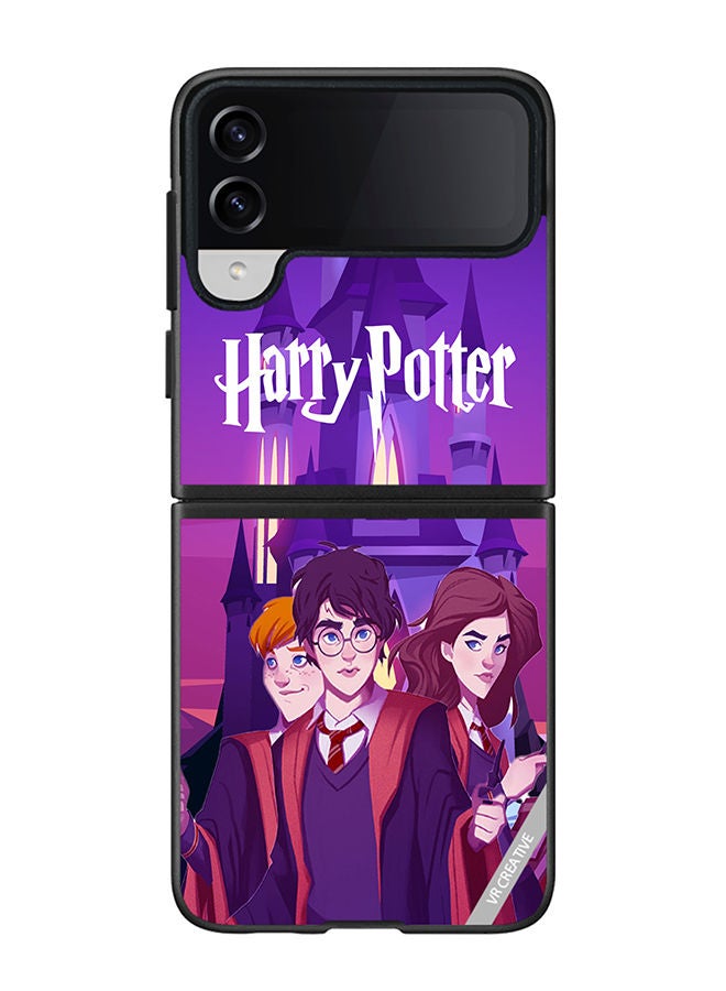 VR CREATIVE Protective Case Cover For Samsung Galaxy Z Flip4 Harry Potter Design Multicolour - Image 1