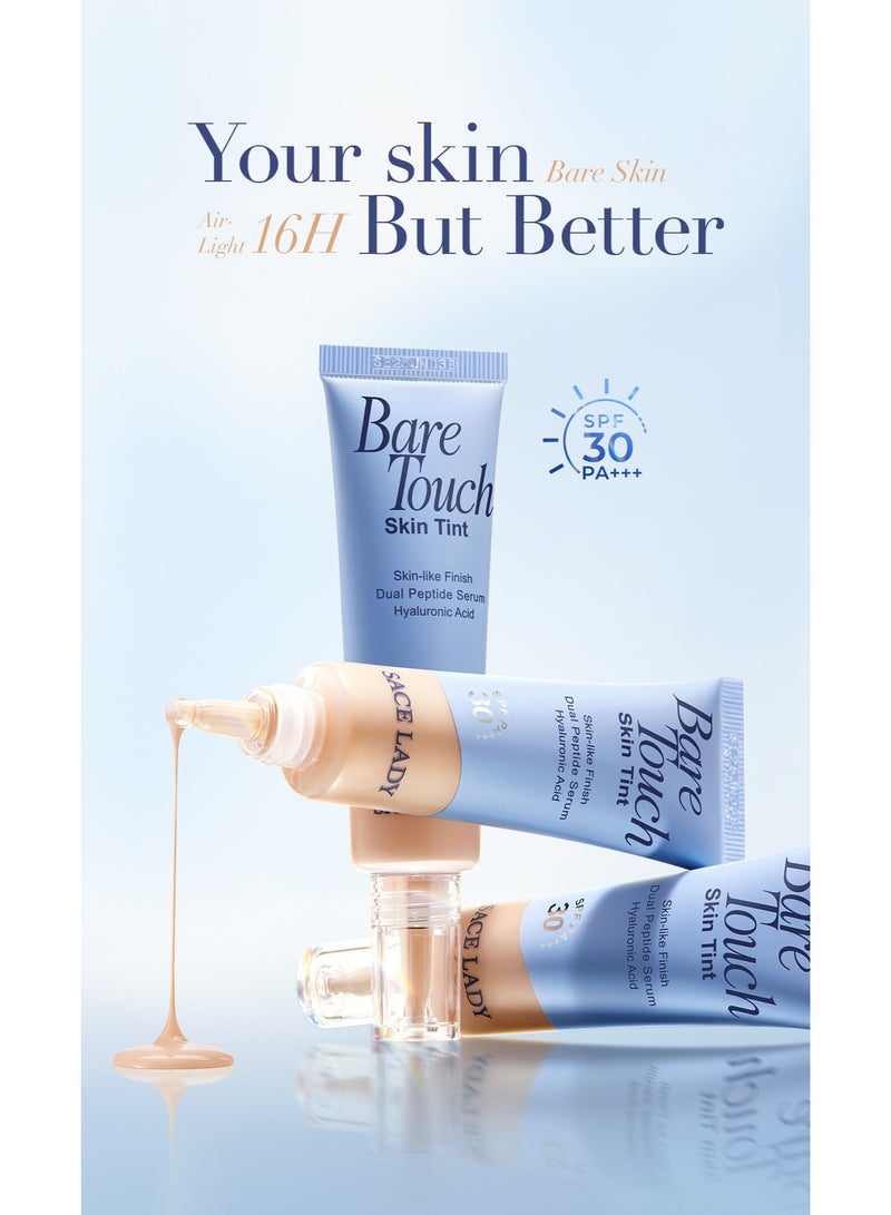 SACE LADY Bare Touch Skin Tint Travel Size – SPF30 PA+++ Lightweight Hydrating Skin-Like Foundation – Shade 01 Light Fair - Image 1