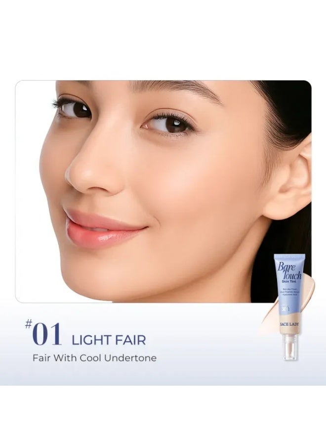 SACE LADY Bare Touch Skin Tint Travel Size – SPF30 PA+++ Lightweight Hydrating Skin-Like Foundation – Shade 01 Light Fair - Image 2