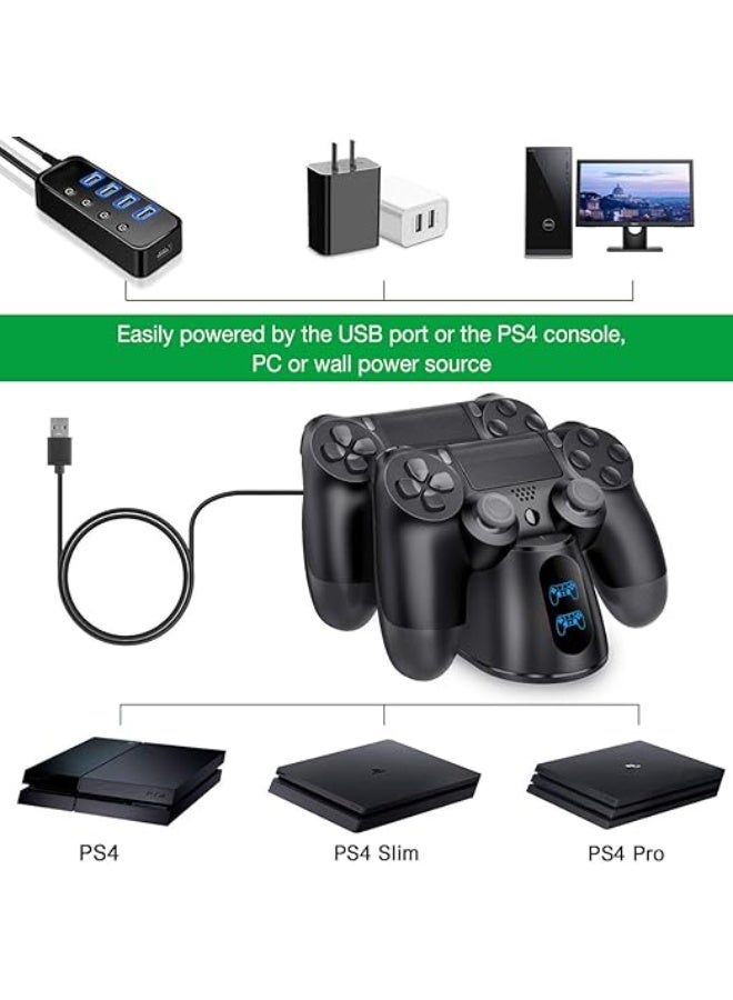 قاعدة شحن مزدوجة لأجهزة التحكم، شاحن سريع لمنصات الألعاب مع وصلة USB-C - Image 5