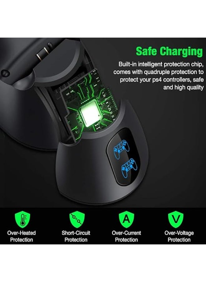 قاعدة شحن مزدوجة لأجهزة التحكم، شاحن سريع لمنصات الألعاب مع وصلة USB-C - Image 3