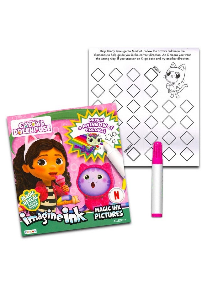 DreamWorks Gabby'S Dollhouse Imagine Ink Coloring Book Set For Kids12 Pack Nomess Magic Ink Gabby'S Dollhouse Coloring Books With Barn Bots Stickers And Door Hanger (Gabby'S Dollhouse Party Favors Bundle) - Image 2
