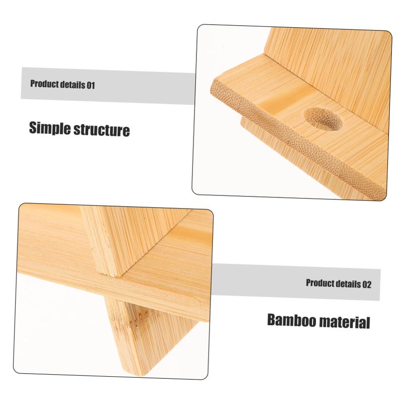 2 Pack Wooden Phone And Tablet Stand With Charging Opening For Desk Home Office - Image 5