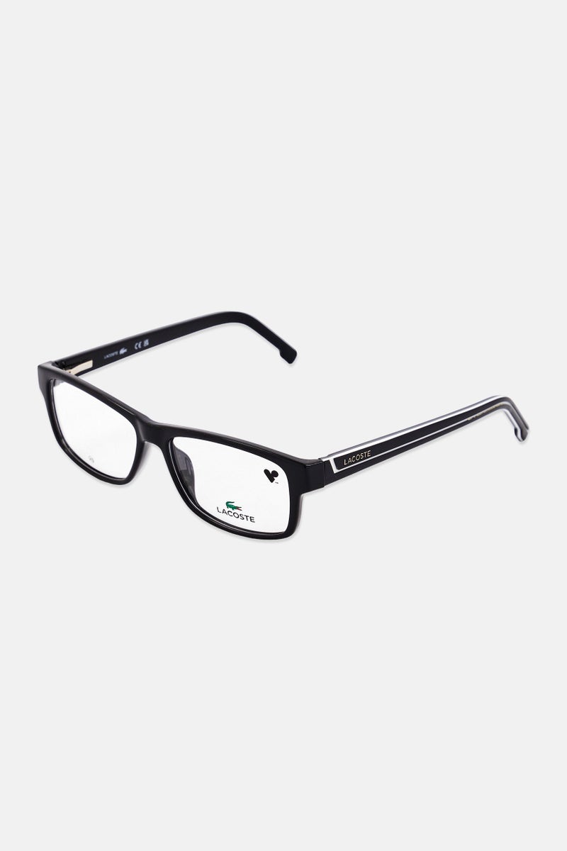 LACOSTE Men L2707 Rectangular Eyeglasses, Black - Image 3