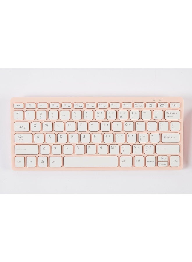 مجموعة لوحة مفاتيح وفأرة لاسلكية 2.4G - 78 مفتاح، تصميم شوكولاتة، ميني وصامت، متوافقة مع أجهزة الكمبيوتر المحمولة والمكتبية