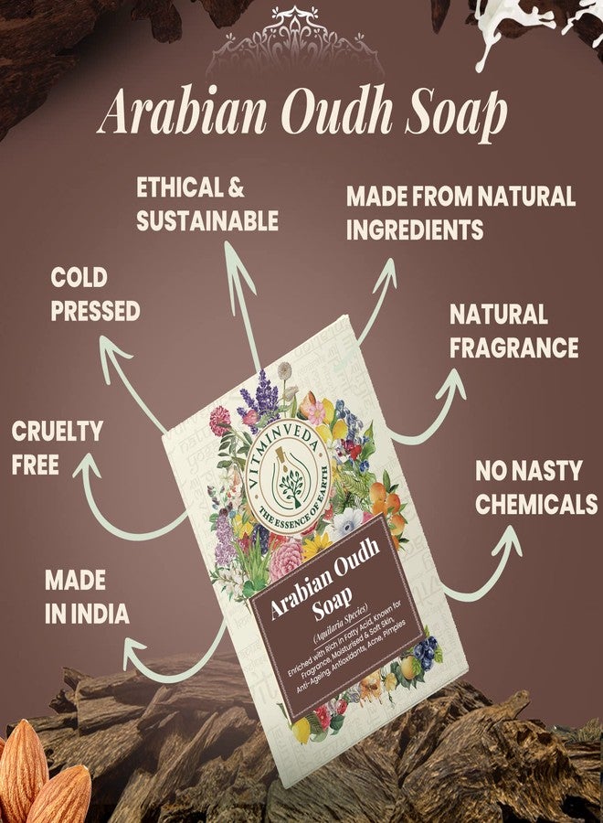 VITMINVEDA Oudh Soap, Arabian Oud Soap (125 Gm) | Luxury Premium Soap | Natural Soap | Handmade Organic Soap | Paraben & Chemical Free | Bath Soap for Men Women - Image 3