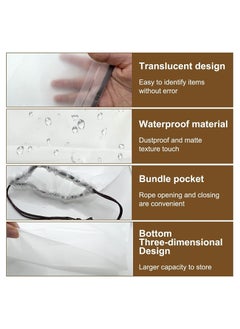 HOFEESEA 20 PCS Transparent Travel Shoe Bags for Packing, Clear Drawstring Travel Shoe Storage Bag, Portable Shoes Organizer Pouch with Rope  - Image 2