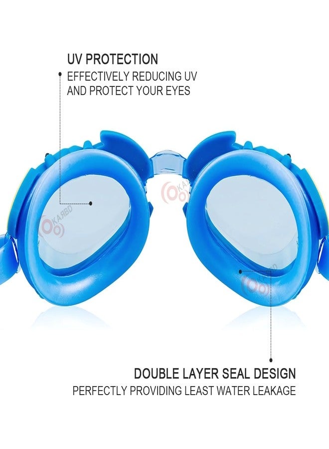 KARBD Swimming Goggles Crab Cartoon Design Universal Size for Kids (Crab Cartoon Orange) - Image 5
