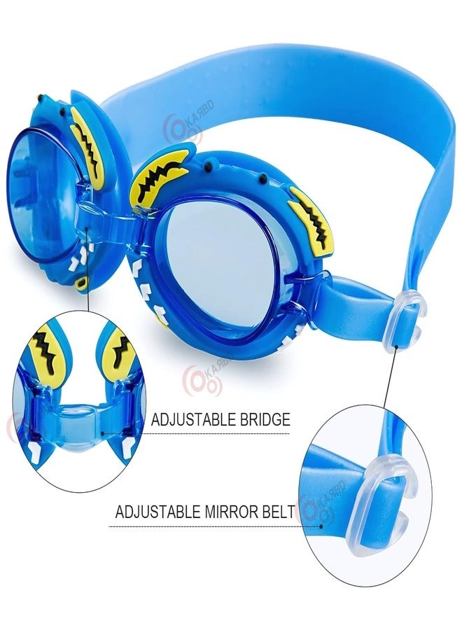 KARBD Swimming Goggles Crab Cartoon Design Universal Size for Kids (Crab Cartoon Orange) - Image 4