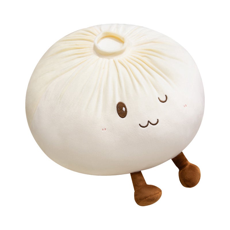 Creative Soft Bun Shaped Stuffed Plush Toy Pillow Cushion for Home - Image 1