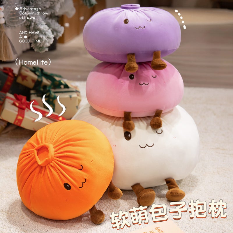 Creative Soft Bun Shaped Stuffed Plush Toy Pillow Cushion for Home - Image 2