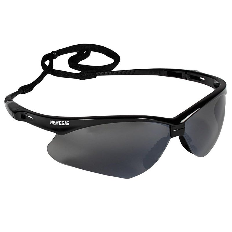 KleenGuard V30 Nemesis Safety Glasses, Black Frame, Smoke Anti-Fog Lens - Image 2