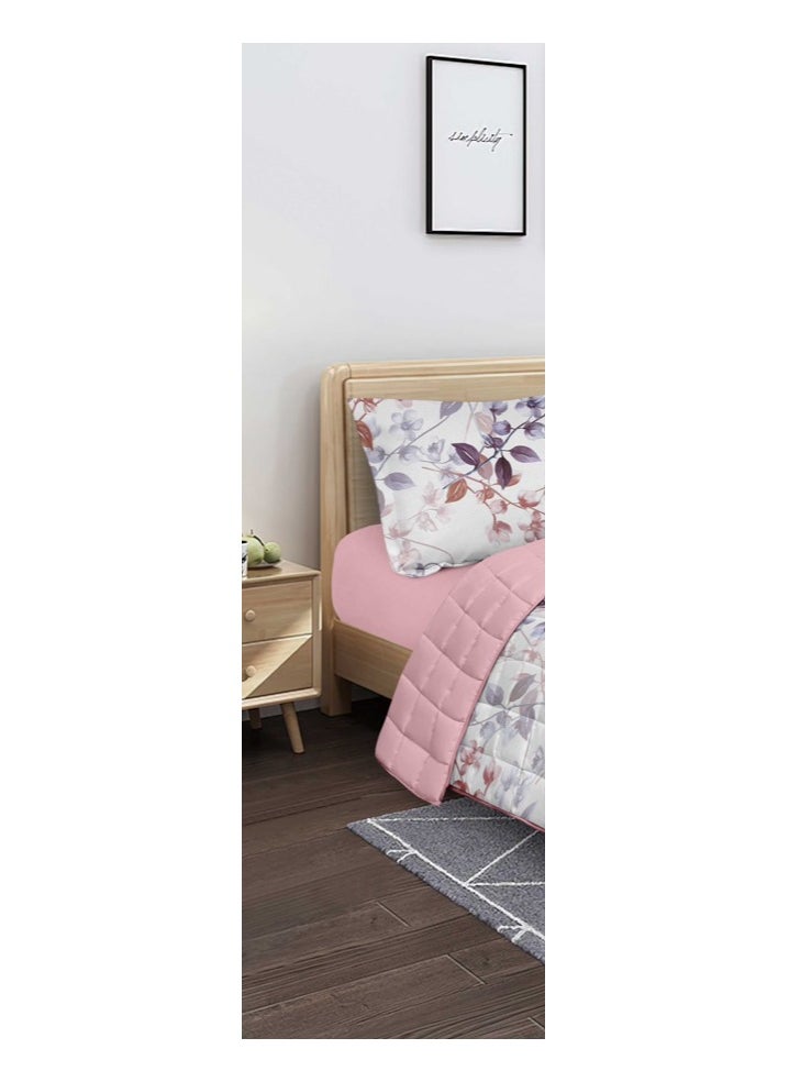 Red Rose A practical summer double bed sheet with a printed design to suit your room's decor, made of microfiber, measuring 230*250cm.  - Image 2