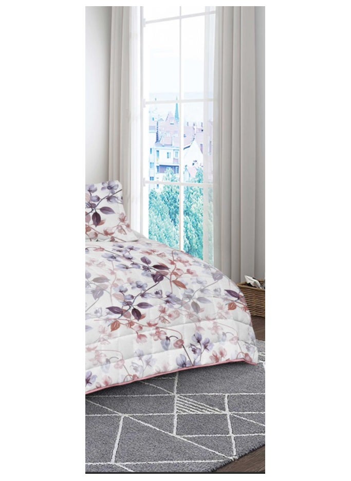 Red Rose A practical summer double bed sheet with a printed design to suit your room's decor, made of microfiber, measuring 230*250cm.  - Image 4