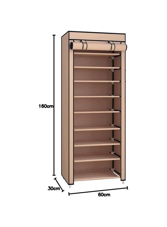 بلومنغ تايم رف أحذية بني اللون مكون من 9 طبقات، 60 × 30 × 160 سم - Image 2