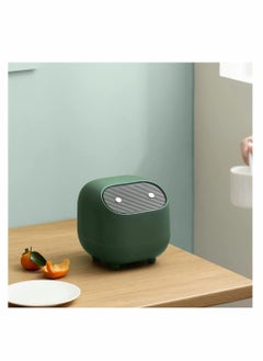 Generic Mini Desktop Trash Bin, Car Waste Trash Can, Double-layer Push-type, Cute Ninja Shape with Push Lid, Effectively Isolate Odors, for Kitchen Bathroom Office Desk (Green)  - Image 2