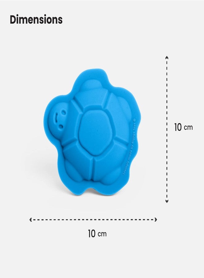 Bigjigs Toys Ocean Blue Silicone Sand Moulds - 4 Piece Silicone Beach Toys Set, Eco Friendly Beach Toys, Sustainable Sand and Water Toys, Sand Toys for Toddlers Age 3-5 Years - Image 3