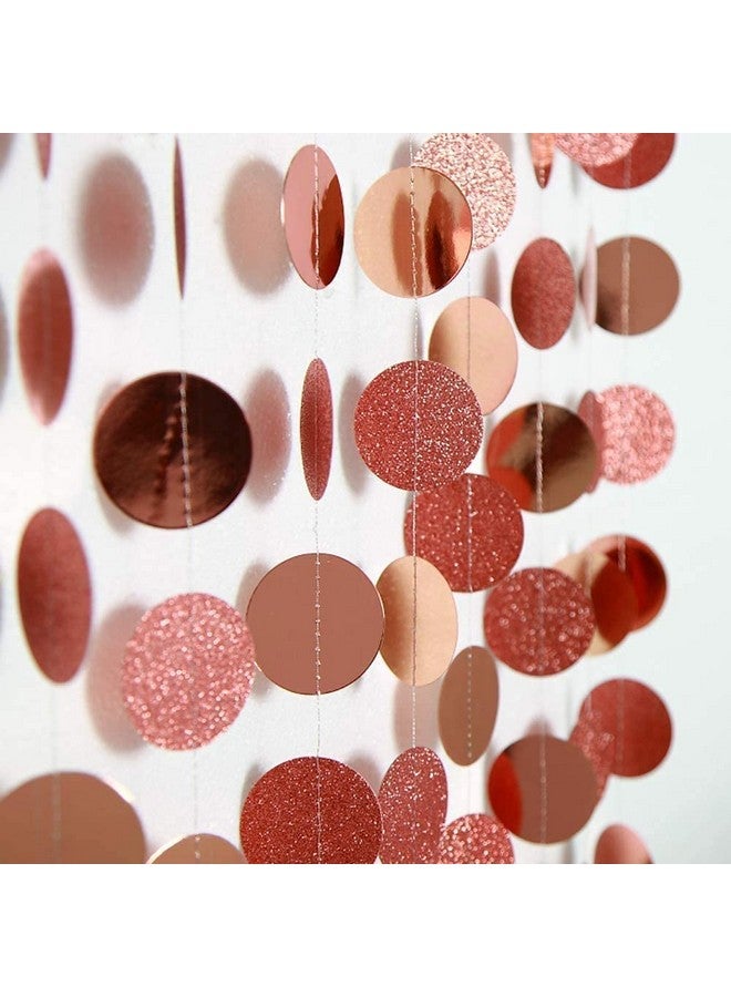 Decor365 ستارة خلفية من شرائط اللمعان باللون الوردي الذهبي لتزيين الحفلات، زينة دائرية معلقة لحفلة عيد الميلاد، الزفاف، الخطوبة، خلفية حفل الزفاف، حفلة استحمام الطفل، حفلة عيد الميلاد، حفلة عيد الميلاد السادسة عشر - Image 4