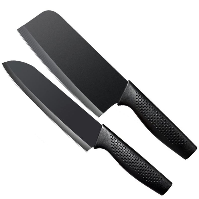 Leeonz 2PCS Stainless Steel Cutlery Heavy Duty Paring Knife High Stainless Steel Cleavers Ultility Knife Set - Image 1