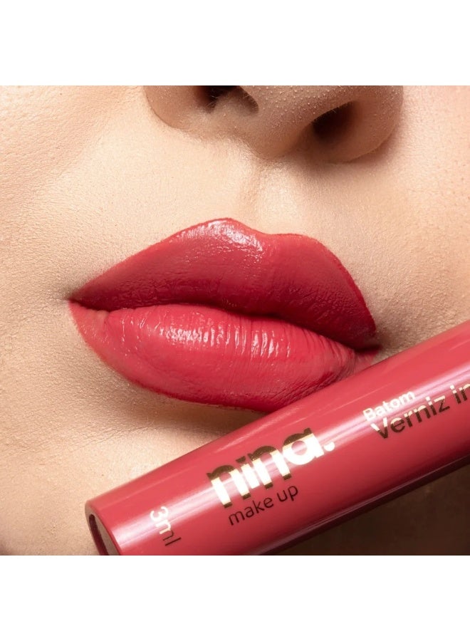 Nina Makeup INK VARNISH LIQUID LIPSTICK - 05 HAPPINESS - NINA MAKEUP - Image 2