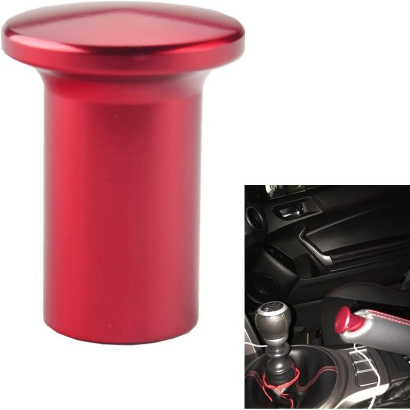 DEWHEL Drift Emergency Knob Hand E Brake Spin Turn Knob Lock Button Aluminum JDM Compatible with Subaru BRZ Toyota 86 GT86 Scion FRS (Red) - Image 2