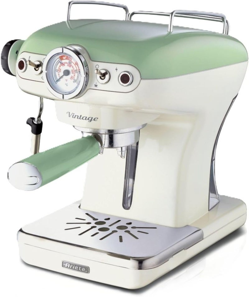 Ariete 1389A Coffee Machine Vintage, 850 W, 2 Cups, Green - Image 1