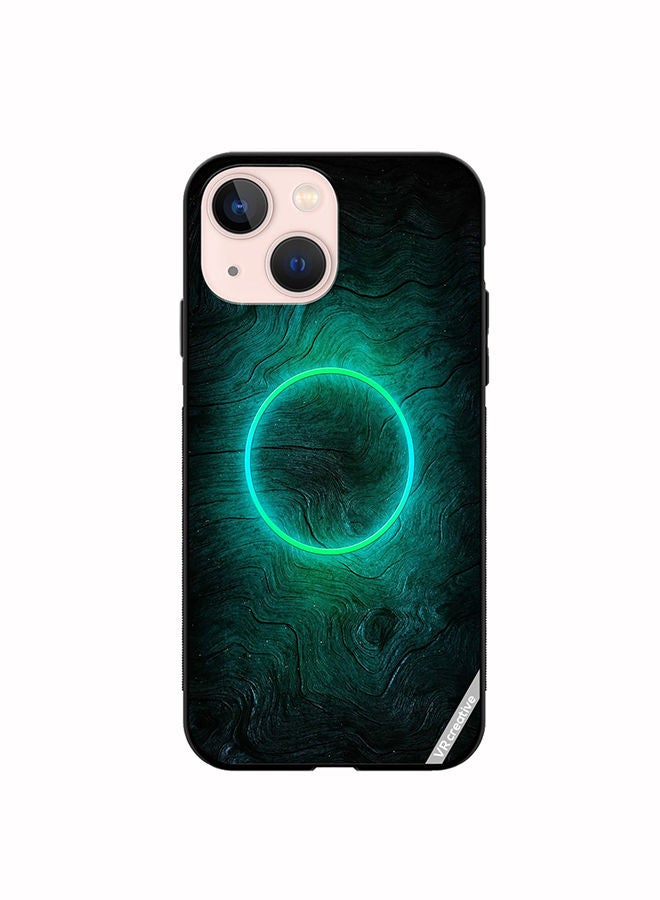 VR CREATIVE Protective Case Cover For Apple iPhone 13 Green Light Design Multicolour - Image 1