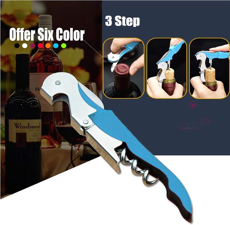 Kit-Home Professional Waiter Corkscrew Wine Openers Set, Heavy Duty Stainless Steel Hinges Wine Key for Restaurant Waiters, Sommelier, Bartenders - Image 4