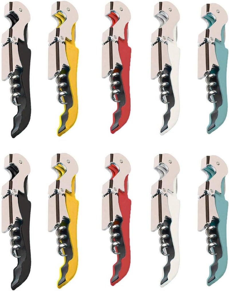 Kit-Home Professional Waiter Corkscrew Wine Openers Set, Heavy Duty Stainless Steel Hinges Wine Key for Restaurant Waiters, Sommelier, Bartenders - Image 1