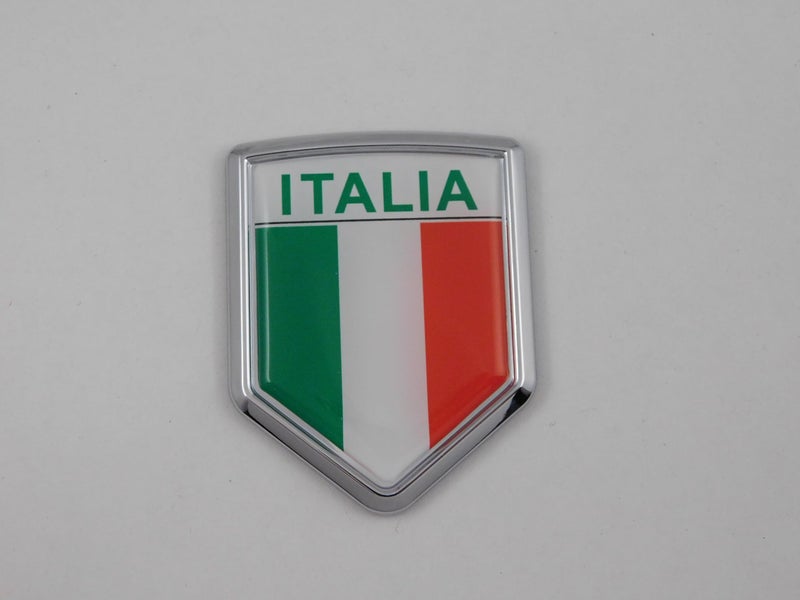 Car Chrome Decals CBSHD101A Italia Italy Italian Flag Car Chrome Emblem Decal 3D Sticker - Image 5