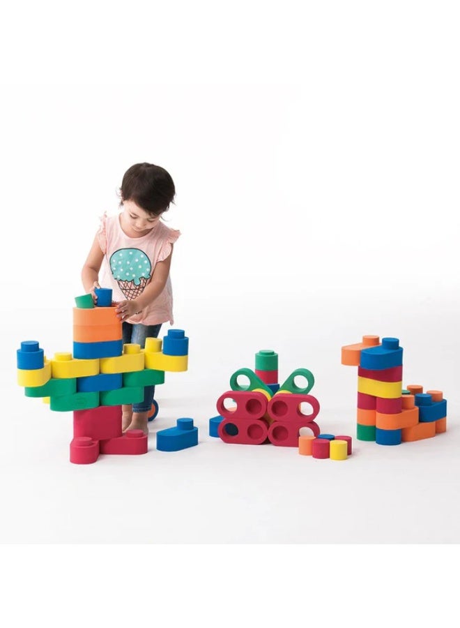 Linkits Construction Building Blocks Educational STEM Toy 95 Pieces 2D & 3D Creative Set Multicolor