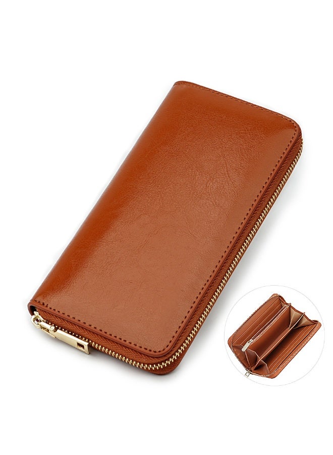 Mark Fairwhale New Oil Wax Cowhide Long Wallet 