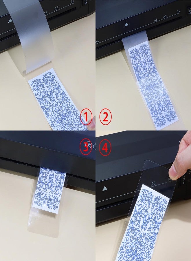 ONLYKXY 20pcs Clear Plastic Book Page Marks Sleeves Blank Frames 8 Mil Hot Thermal Laminating Film Cover Holder Bag Pouche Pocket for Read Lover Wedding Photo Strip Holiday DIY Craft Gift (1.5x7.8in) - Image 4