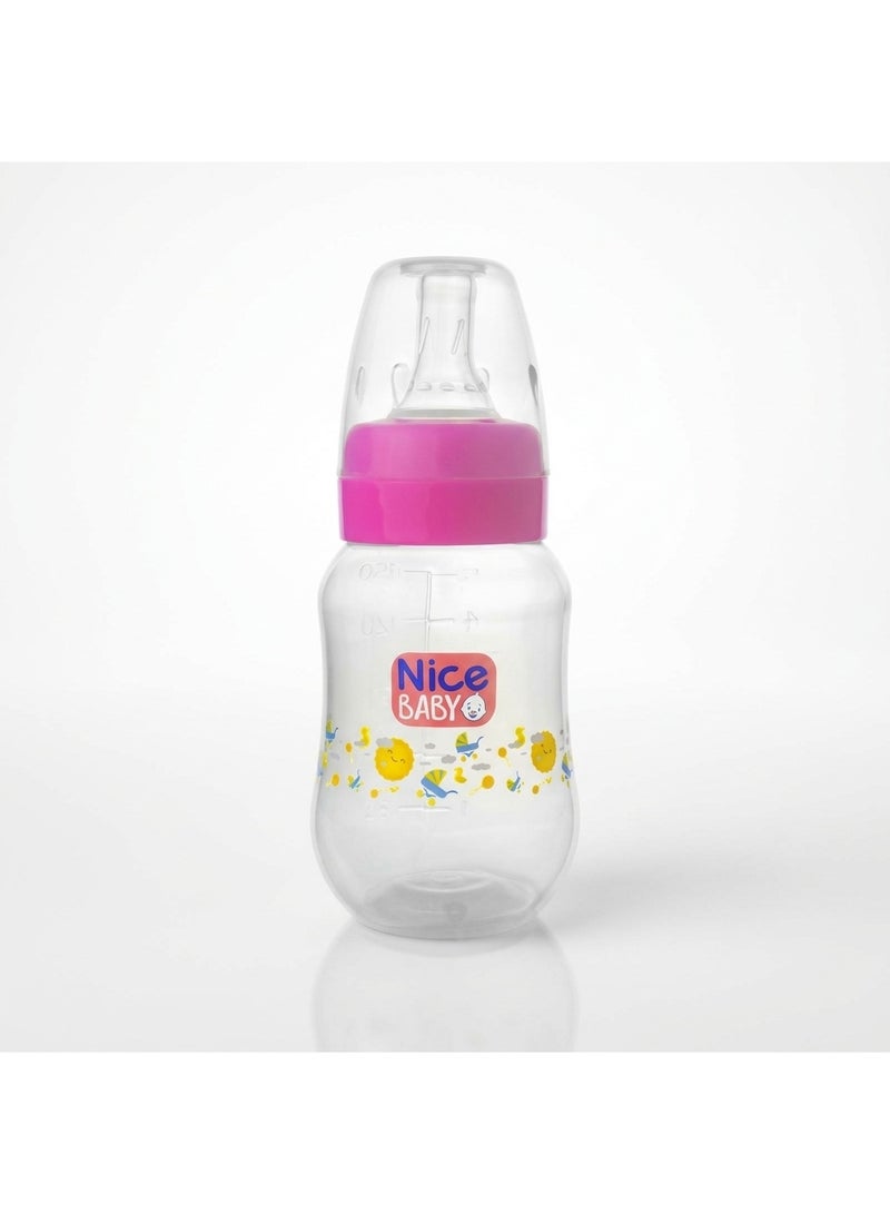 Nice Baby Handle-Free Baby Feeding Bottle – Pink, 150ml - Image 1