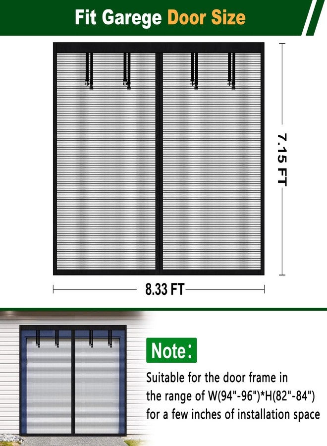 UUP Garage Door Screen for 1 Car Garage, Heavy Duty (8 x 7) Magnetic Screen Door Durable Fiberglass Screen Mesh with Stronger Magnets Auto Close, Fresh Air in - Kid and Pet Safe, Easy Install, All Season - Image 4