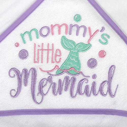 Baby Essentials Baby Hooded Towel and Washcloth Set for Infants, Boys and Girls 6-12 Months (Mommy's Mermaid) - Image 2
