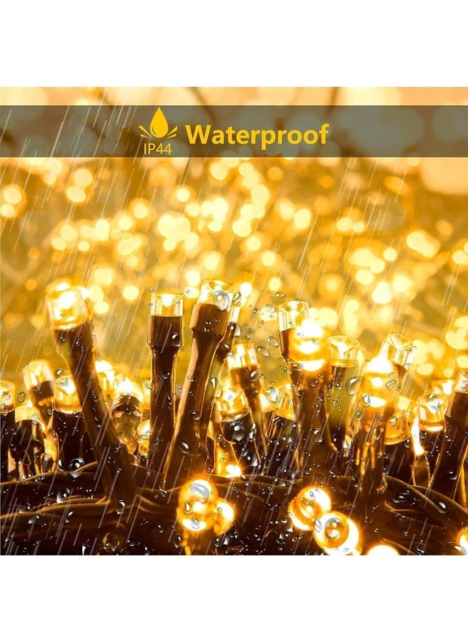 Eleish - 25m Warm White String Lights with 300 LEDs, IP44 Waterproof, 8 Modes with Memory Function, Indoor and Outdoor Fairy Lights for Christmas, Wedding, Party, and Garden - Image 1