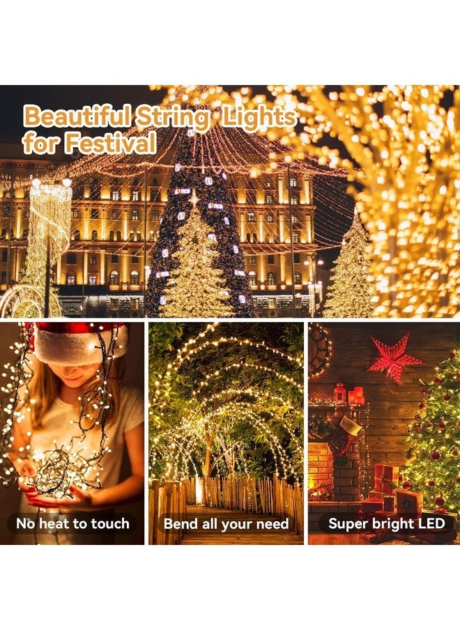 Eleish - 25m Warm White String Lights with 300 LEDs, IP44 Waterproof, 8 Modes with Memory Function, Indoor and Outdoor Fairy Lights for Christmas, Wedding, Party, and Garden - Image 1