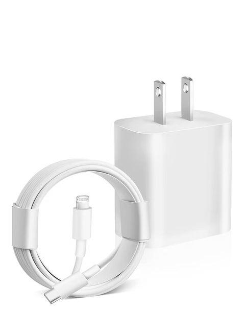 iPhone 13 Fast Charger【Apple MFi Certified】20W USB C Fast Charger Block PD Wall Plug Charger with 3FT Type C to Lightning Cable for iPhone 13/13 Pro/13 Pro Max/12/12 Pro/11/11 Pro/XS Max/XR/AirPods
