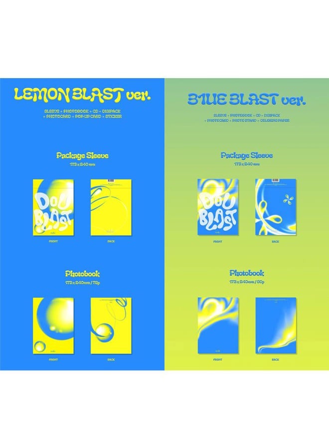 dreamus Kep1er - DOUBLAST 2nd Mini Album without poster. (B1UE BLAST ver), Blue;Yellow - Image 3