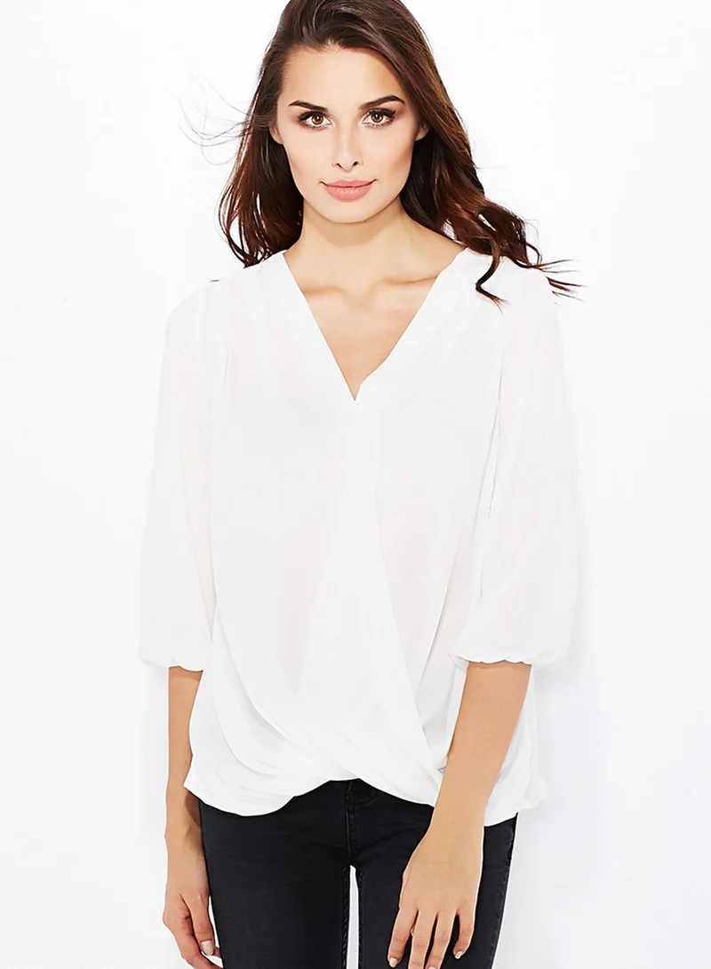 Ginger Lace Back Wrap Top