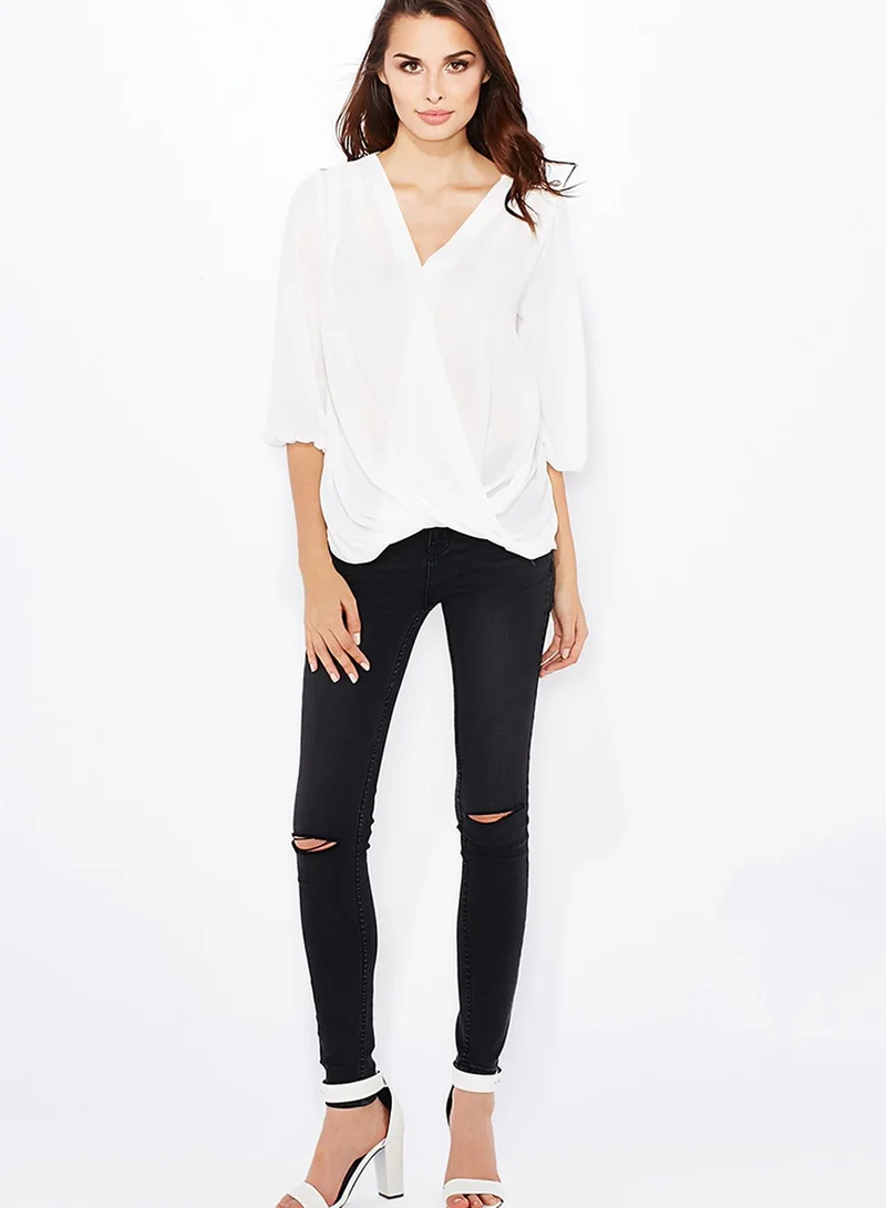 Ginger Lace Back Wrap Top